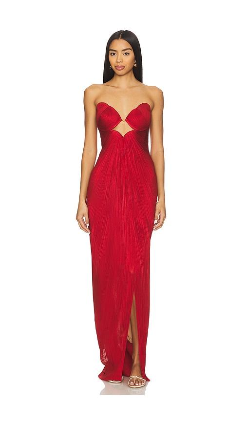 maria lucia hohan julieta dress in red.