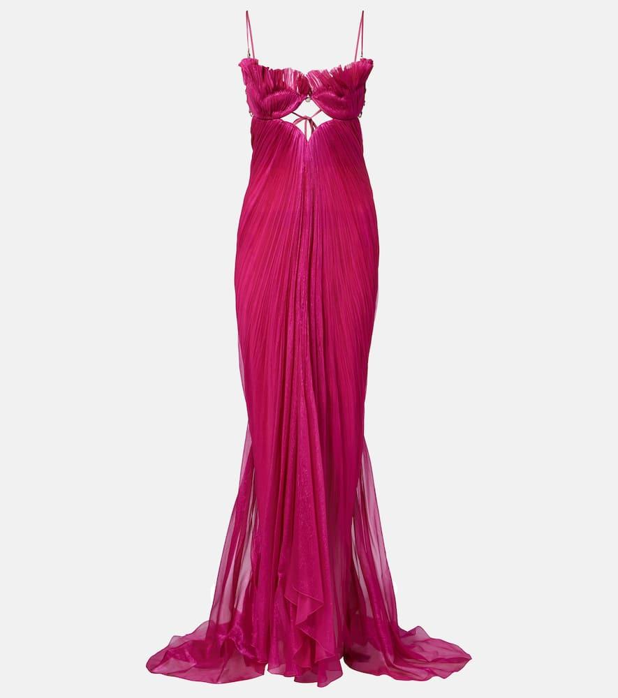 maria lucia hohan lupita draped silk gown
