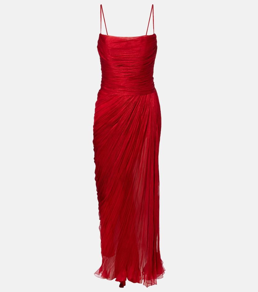 maria lucia hohan rio draped silk muslin gown