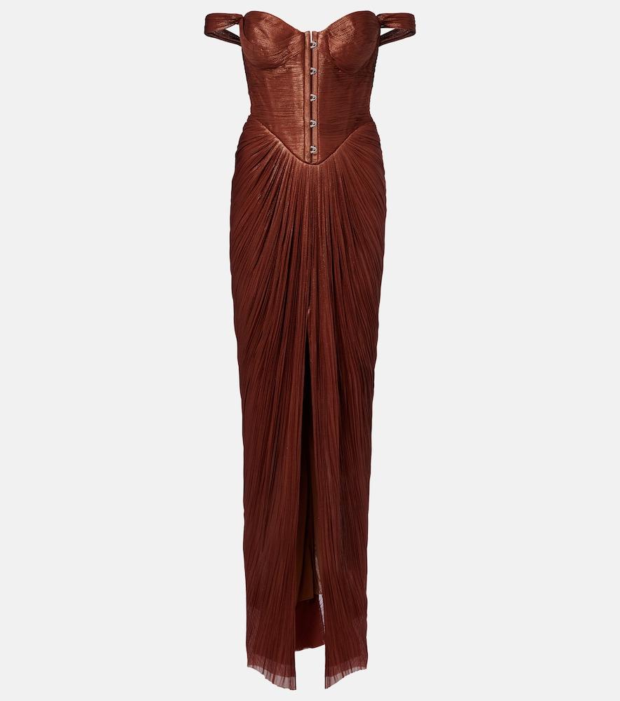 maria lucia hohan susie silk bustier gown