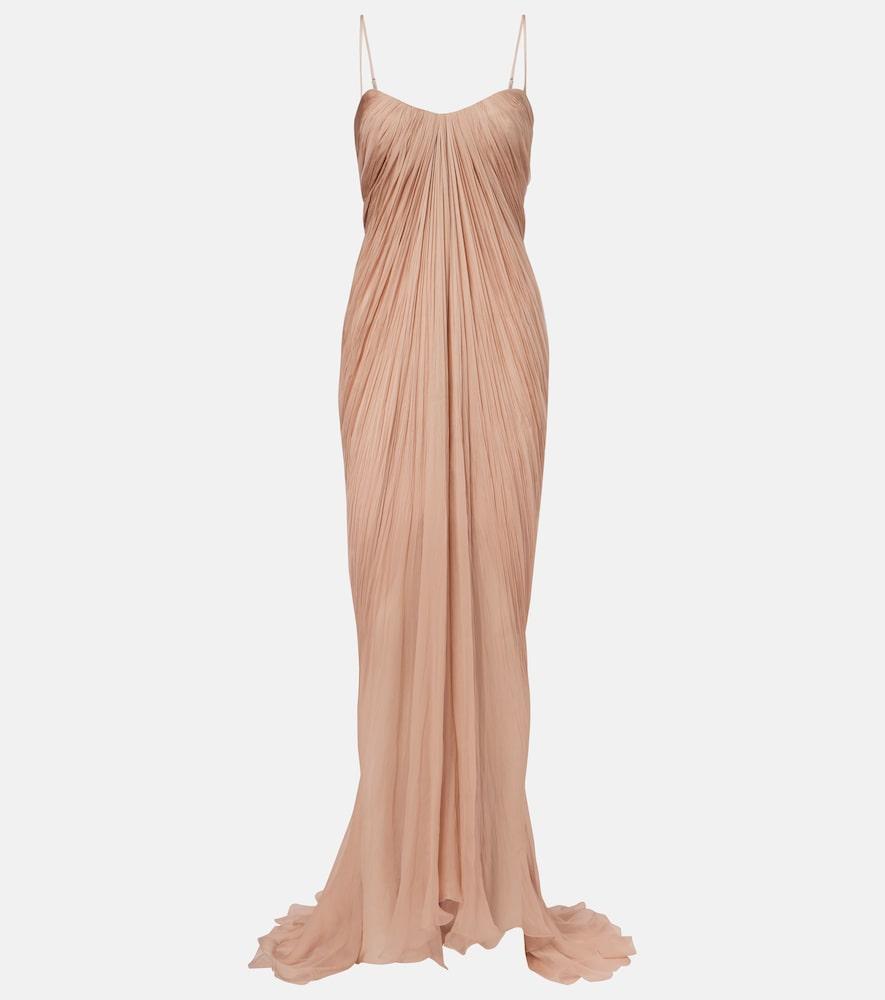 maria lucia hohan victoria draped silk bustier gown