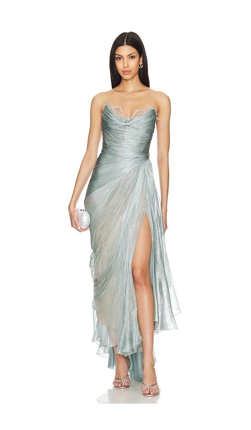 maria lucia hohan x revolve jolie gown in grey.