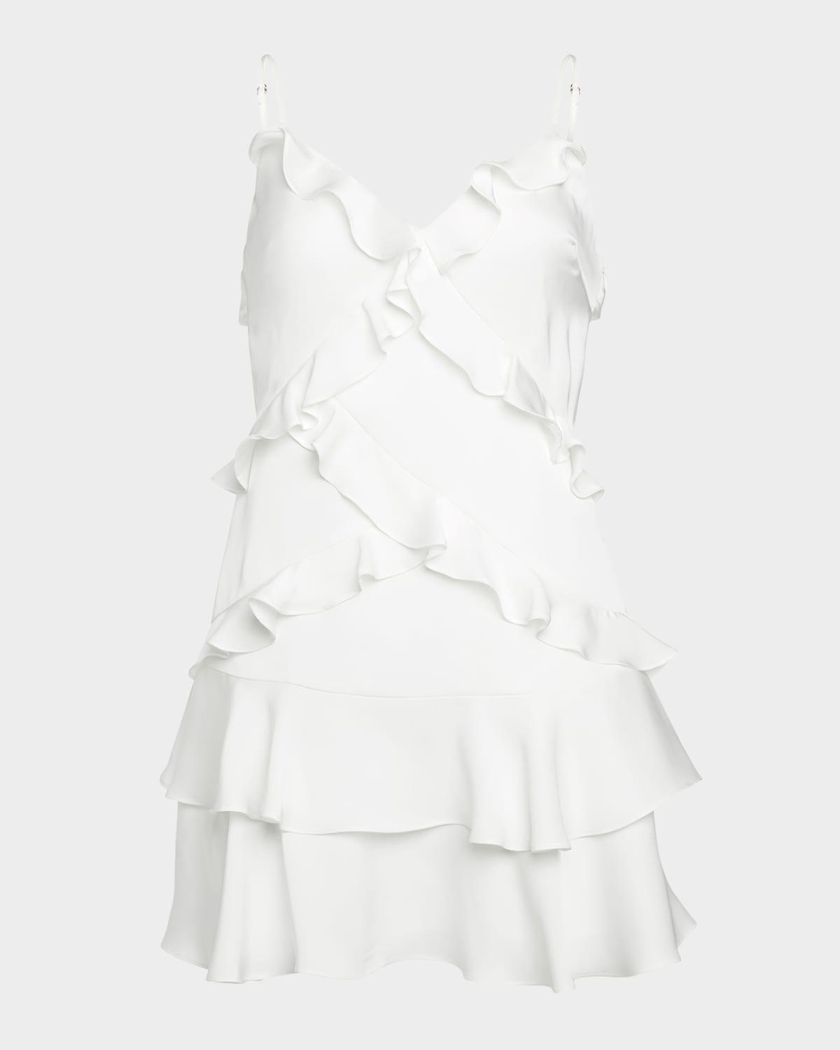 maria ruffle mini dress
