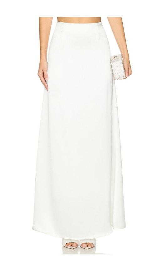 mariandree gaitan annalise silk skirt in white.