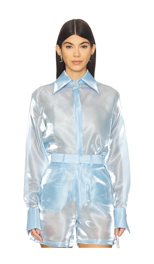 mariandree gaitan athenea blouse in blue.