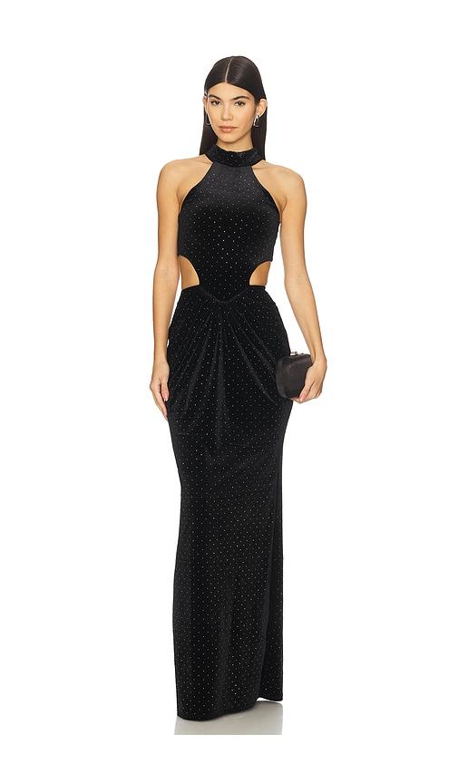 mariandree gaitan corina dress in black.