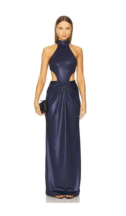 mariandree gaitan corina dress in navy.
