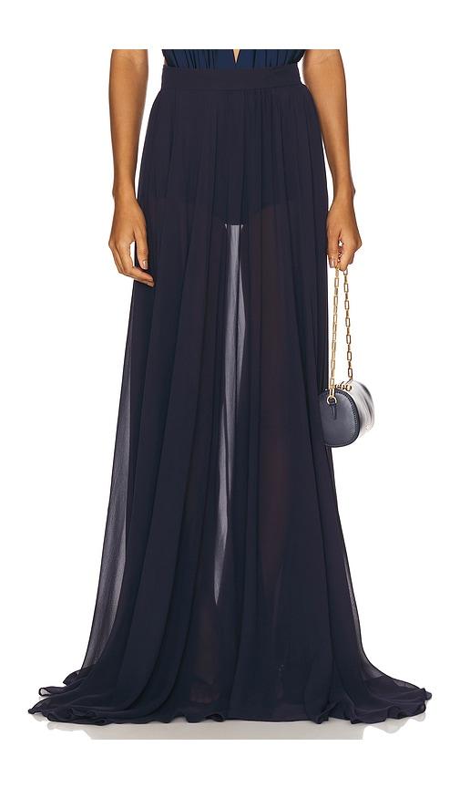 mariandree gaitan ivy maxi skirt in navy.