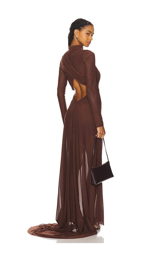 mariandree gaitan michelle dress in chocolate.