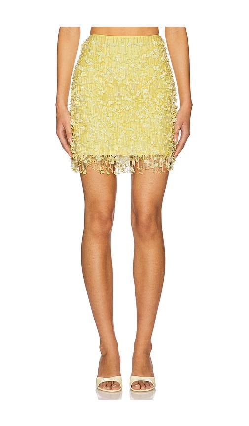 mariandree gaitan paula mini skirt in yellow.