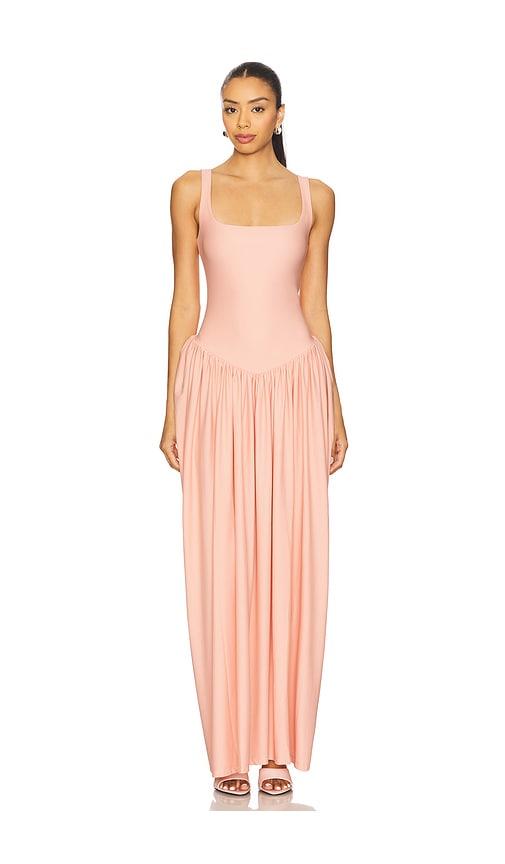 mariandree gaitan viana dress in coral.