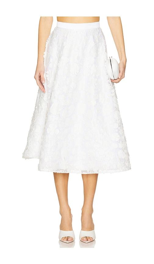 mariandree gaitan zoe midi skirt in white.