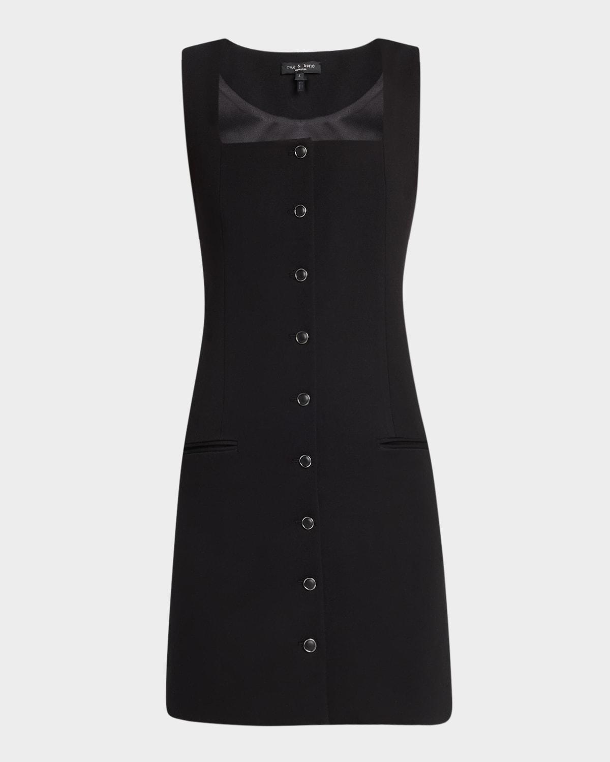 marianna button-front mini dress