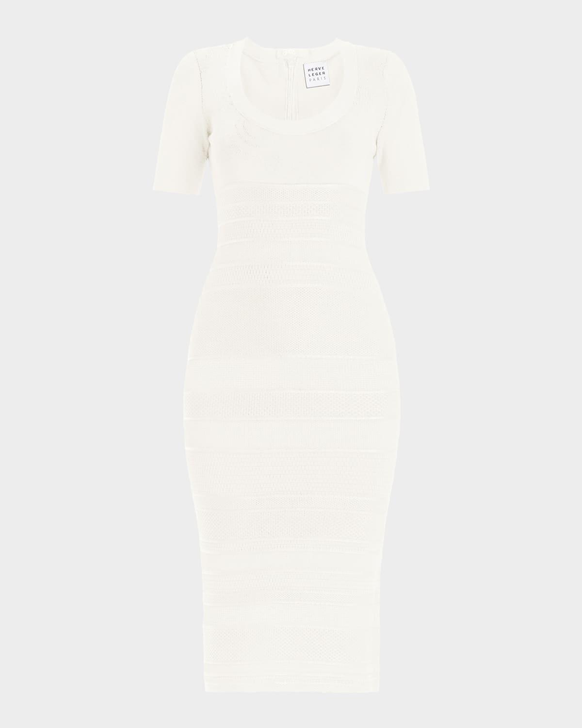 marianne short-sleeve midi bandage dress