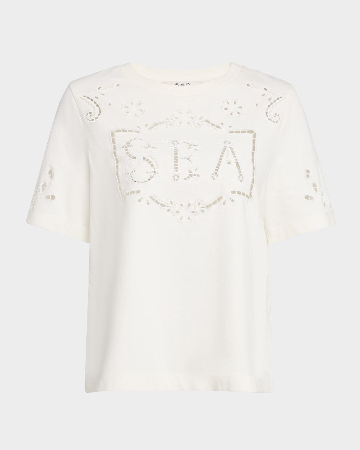 marie embroidered t-shirt