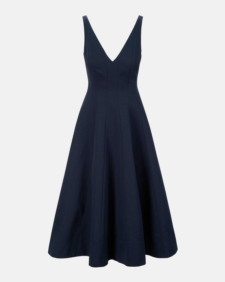 marieta grosgrain midi dress