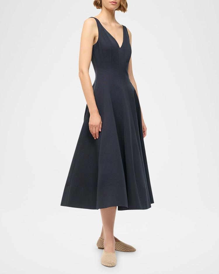marieta grosgrain midi dress