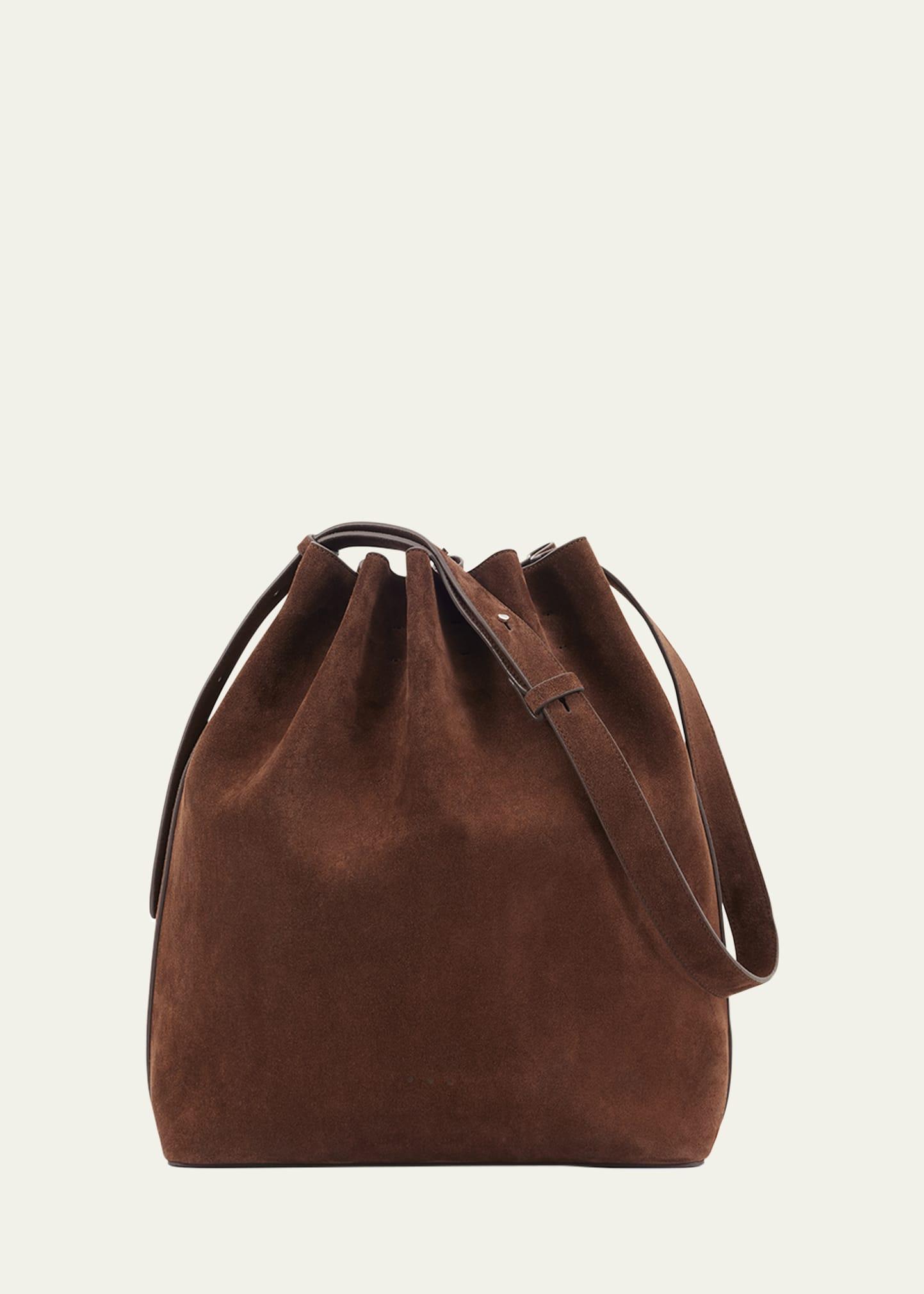 marin calfskin suede large bucket bag