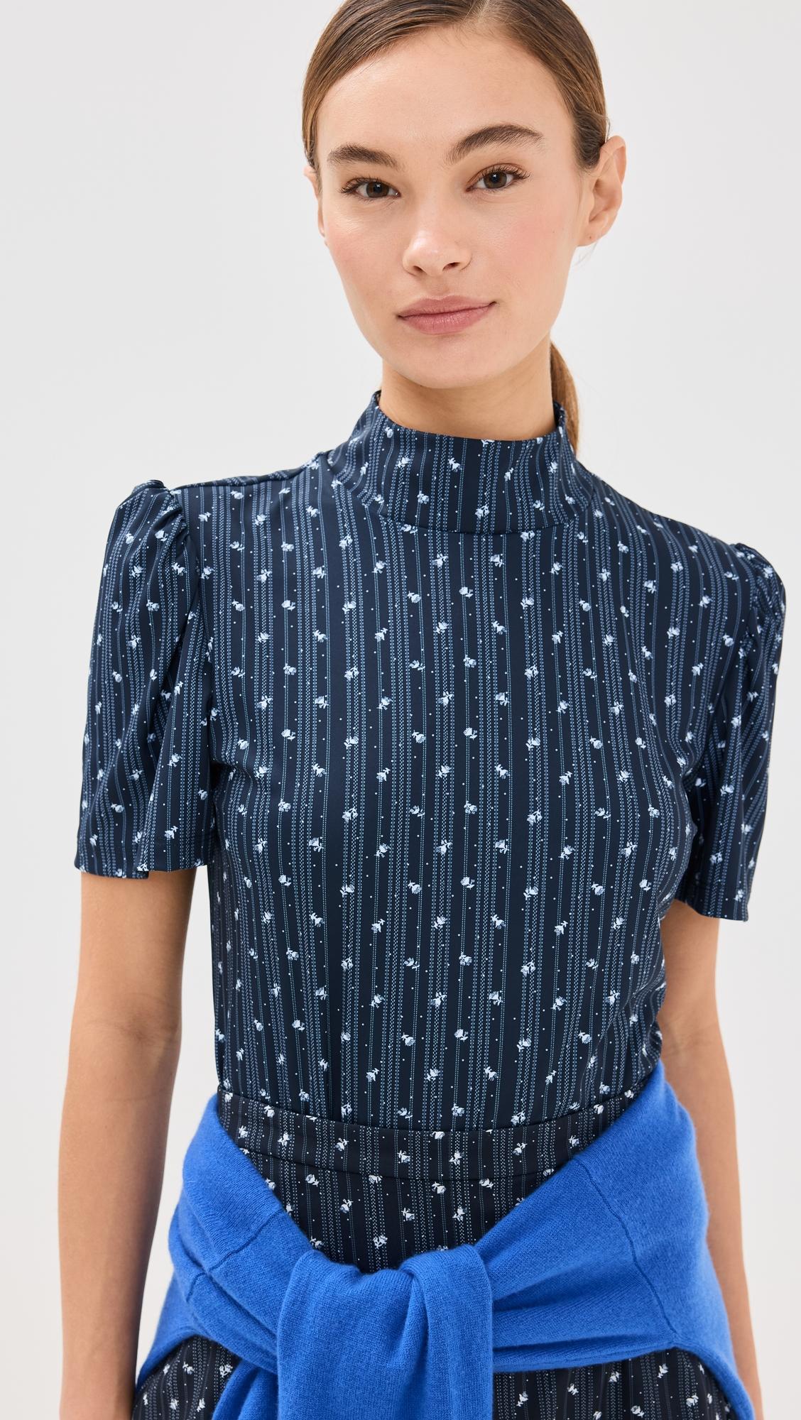 marina mock neck top