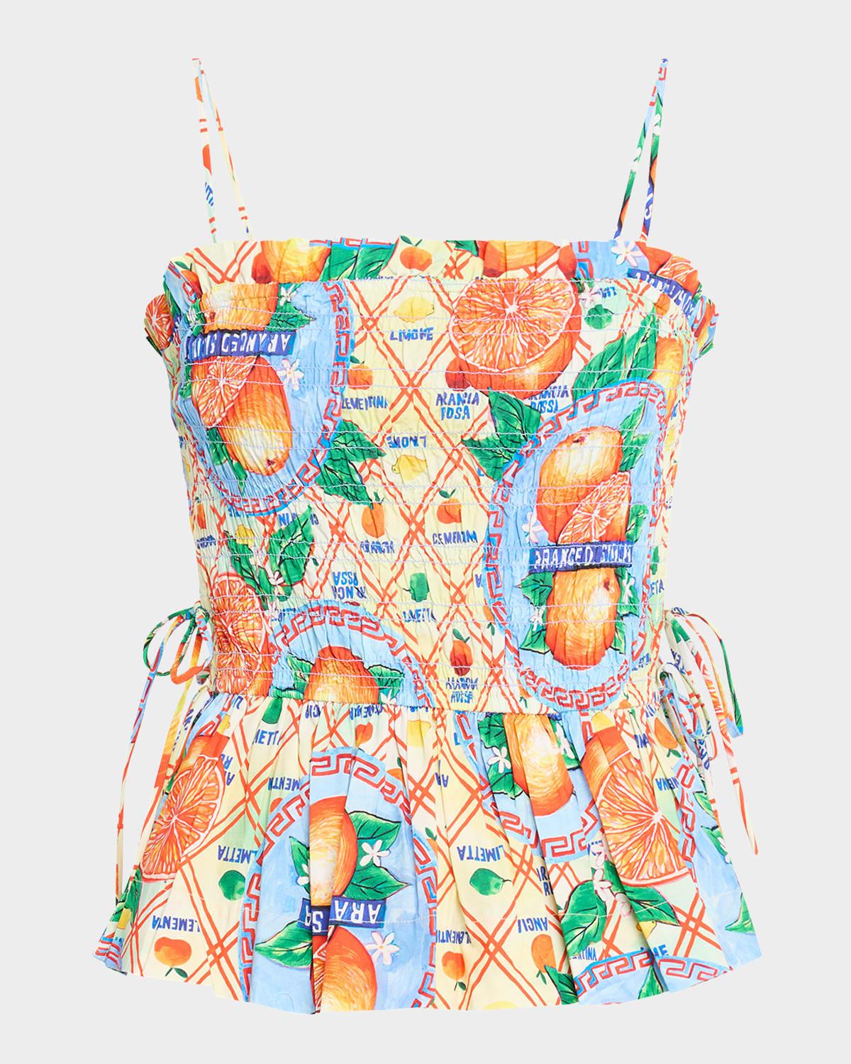 marina orange wrappers cami