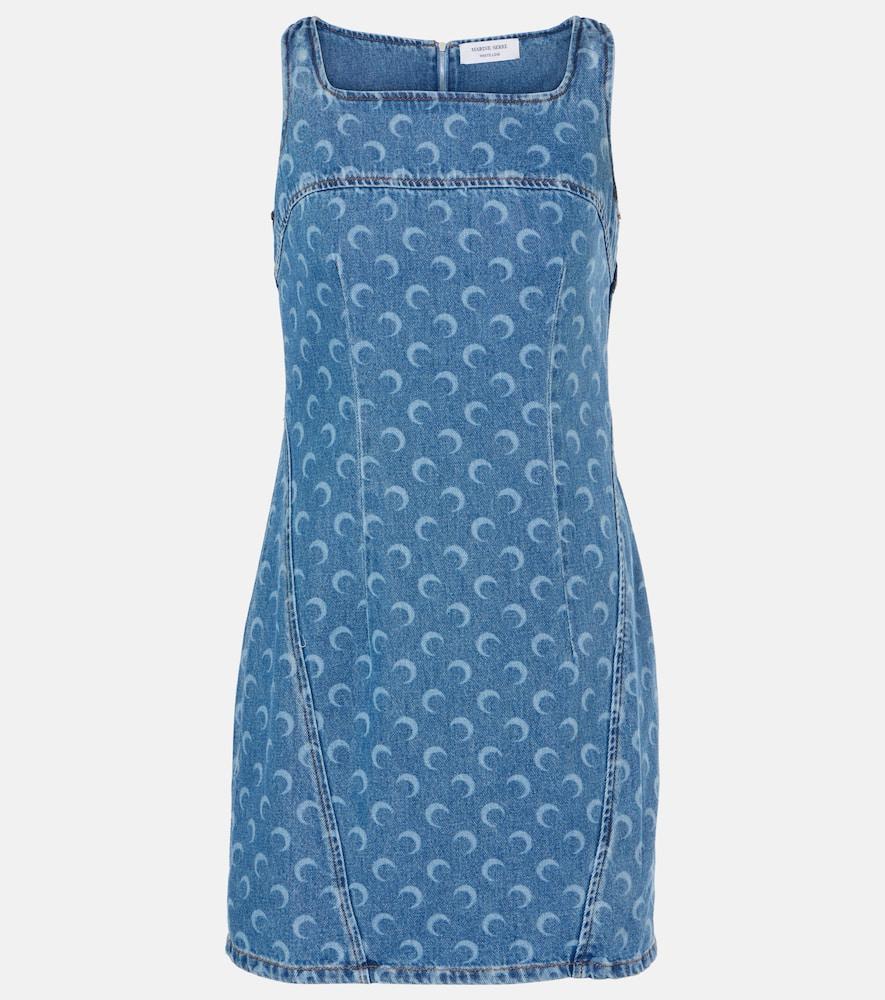 marine serre all over moon denim minidress
