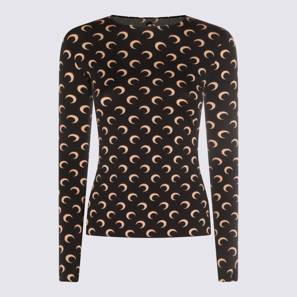 marine serre black and beige top