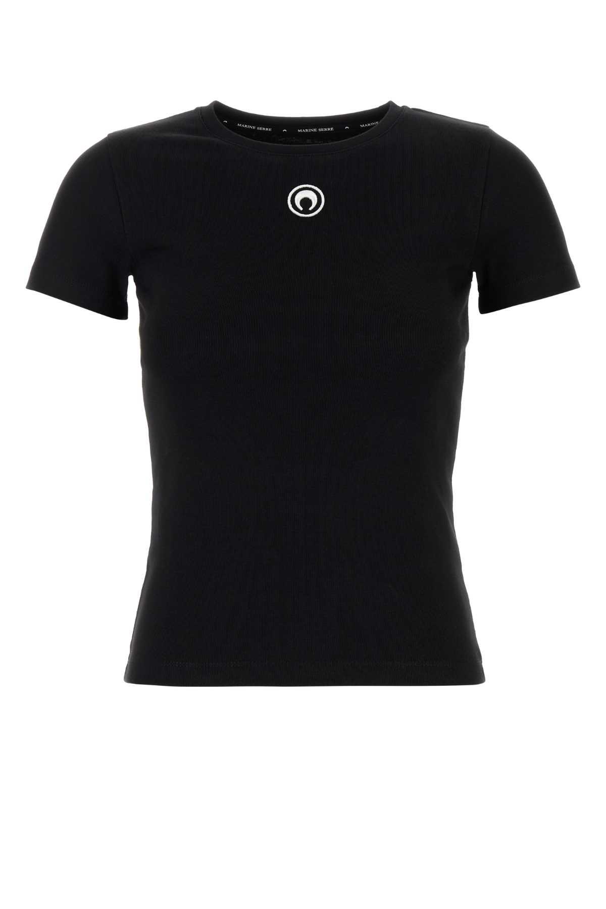 marine serre black cotton t-shirt