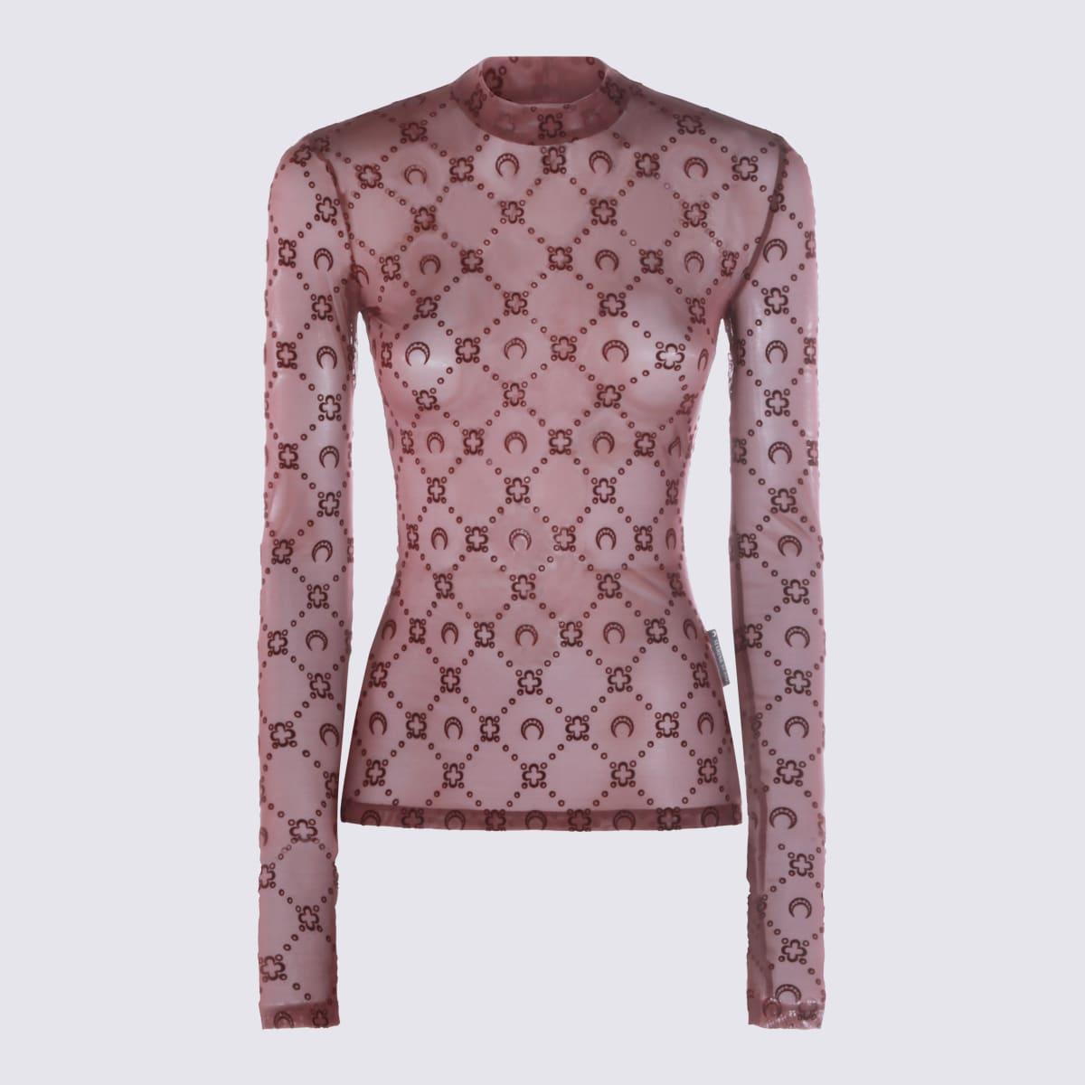 marine serre burgundy cotton top