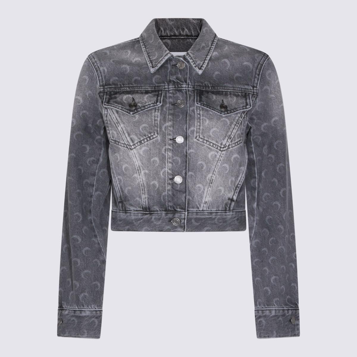 marine serre dark grey cotton denim jacket