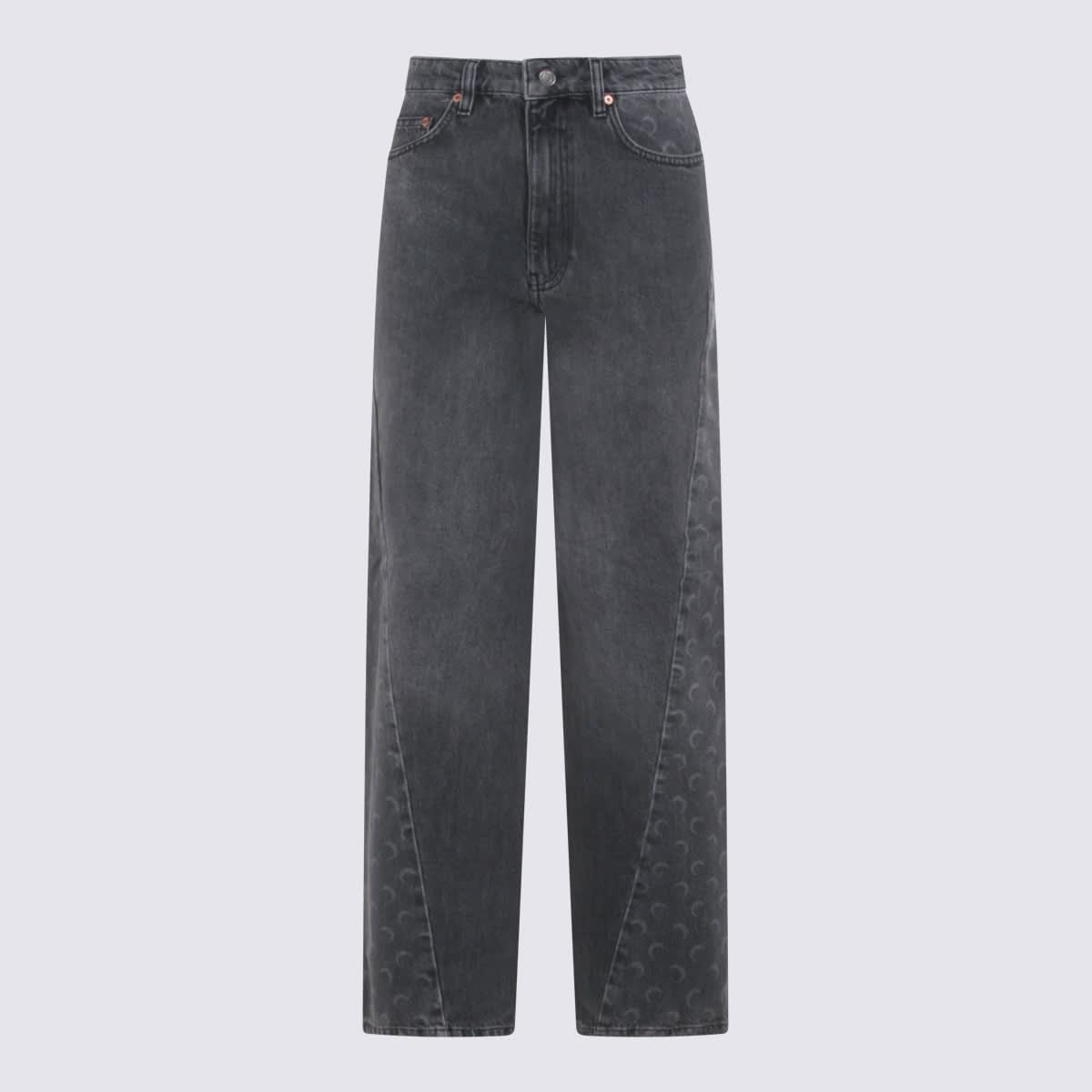 marine serre dark grey cotton jeans
