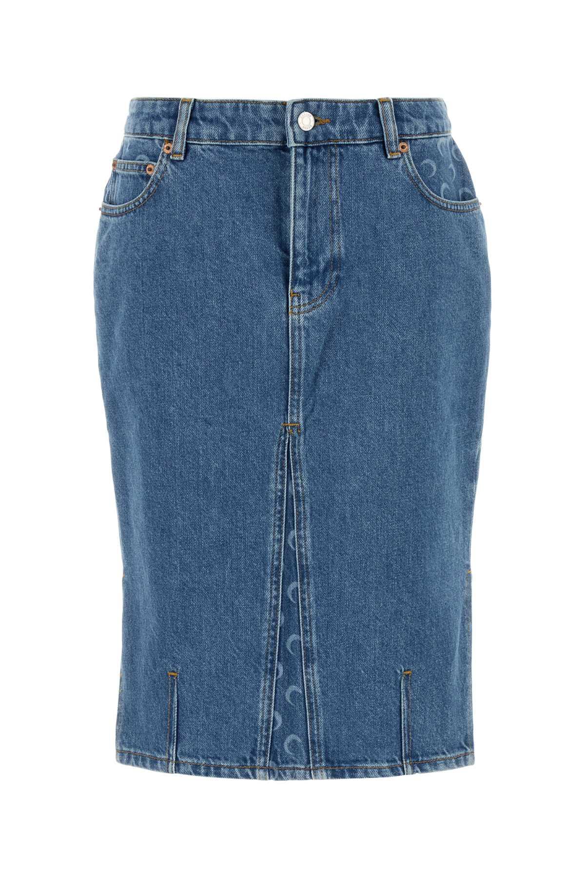 marine serre denim skirt