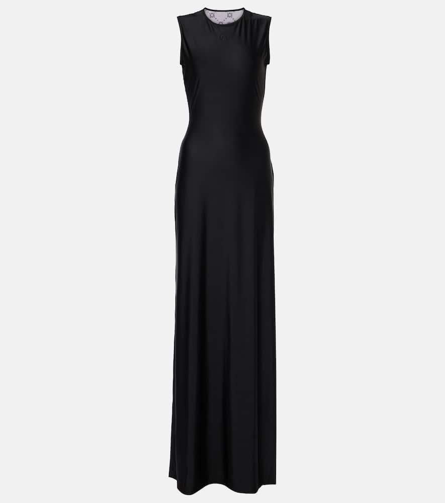 marine serre draped jersey maxi dress