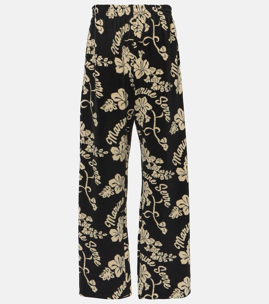 marine serre floral jacquard sweatpants