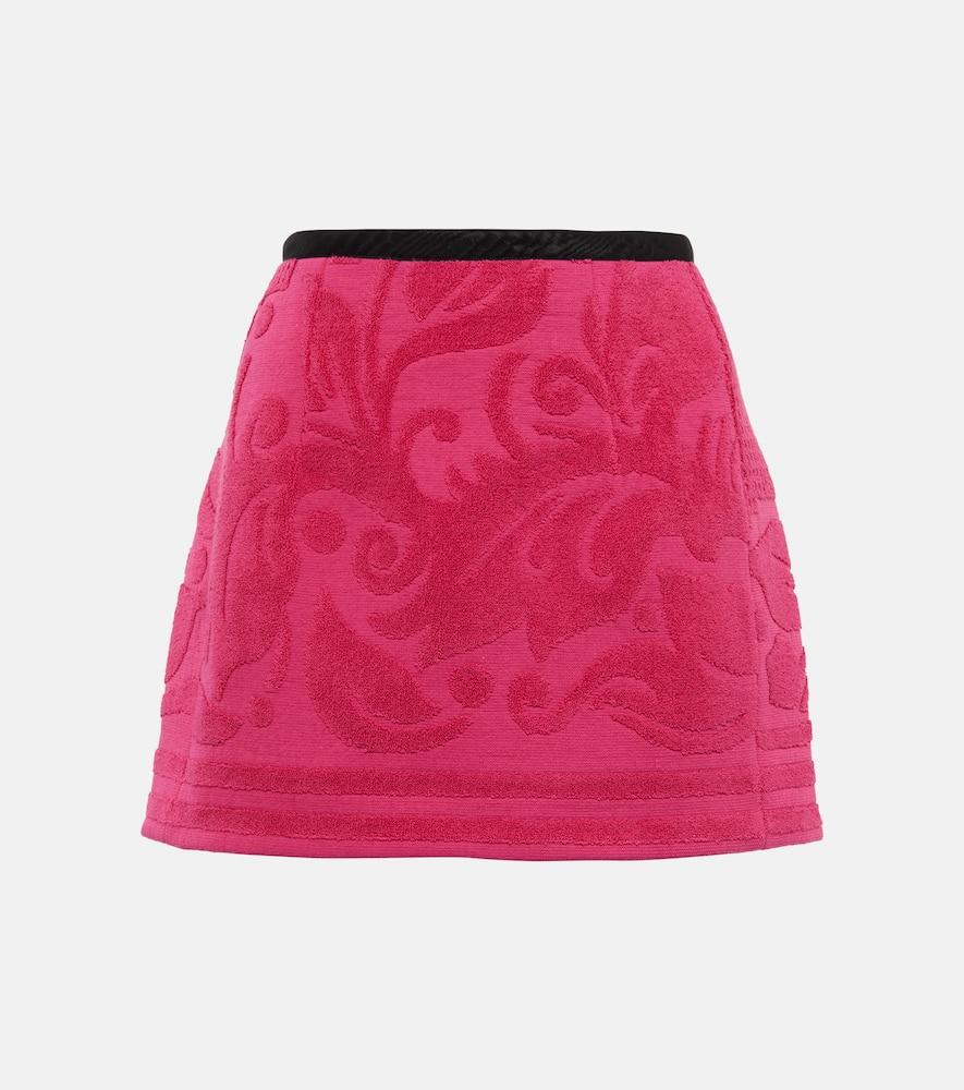 marine serre jacquard cotton miniskirt