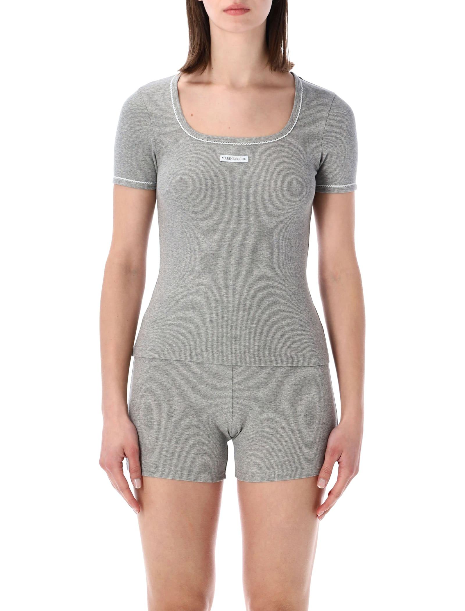 marine serre light ribbed squareneck t-shirt