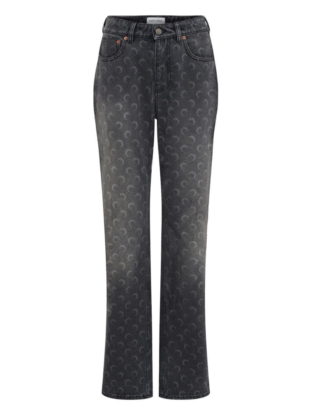 marine serre moon denim cotton jeans
