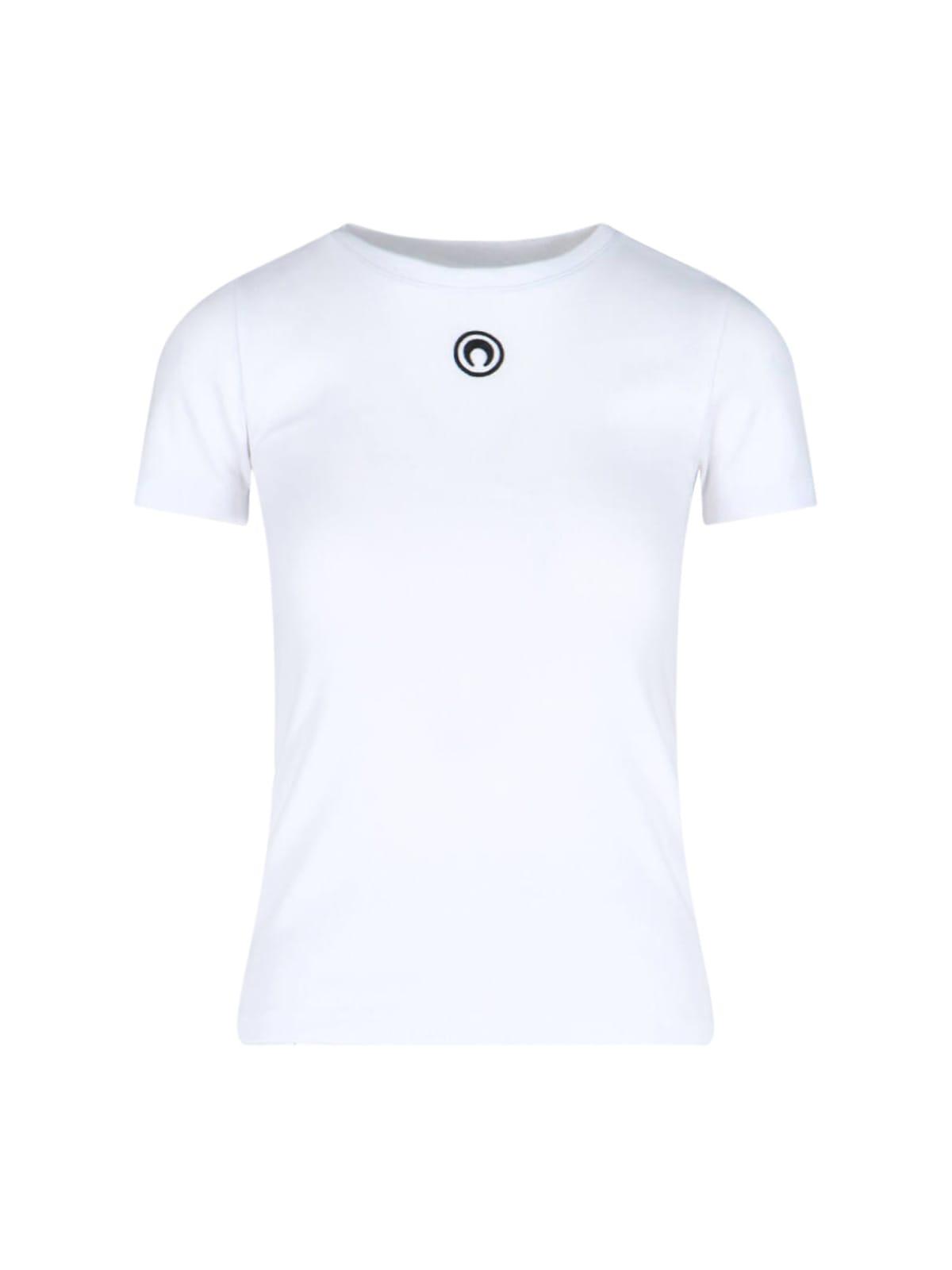 marine serre moon logo crop t-shirt