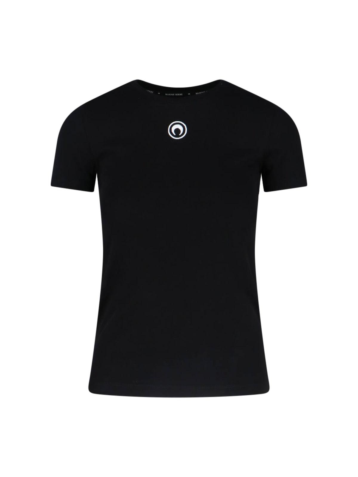 marine serre moon logo crop t-shirt