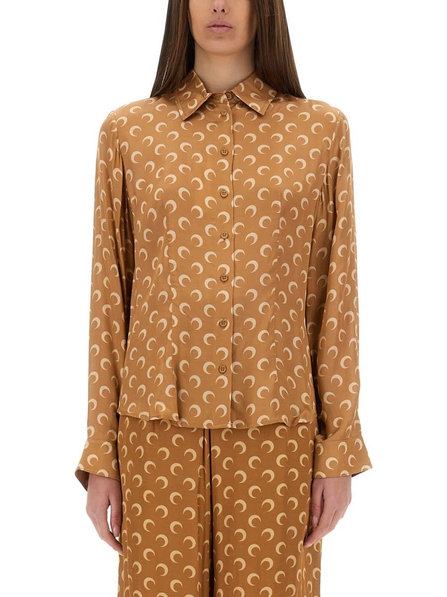 marine serre moon satin shirt