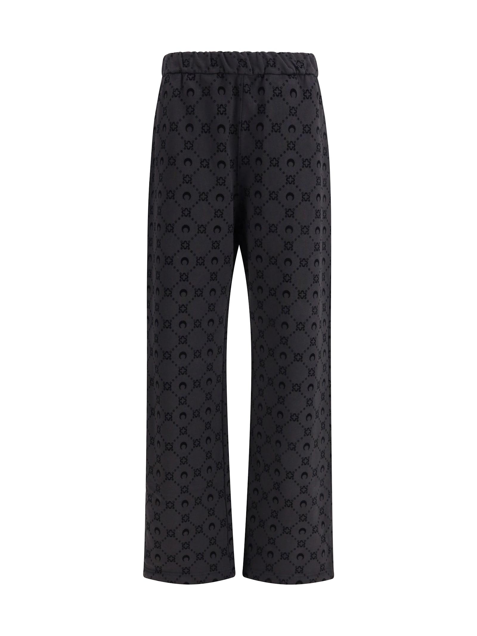 marine serre moonogram flocked fleece sweatpants