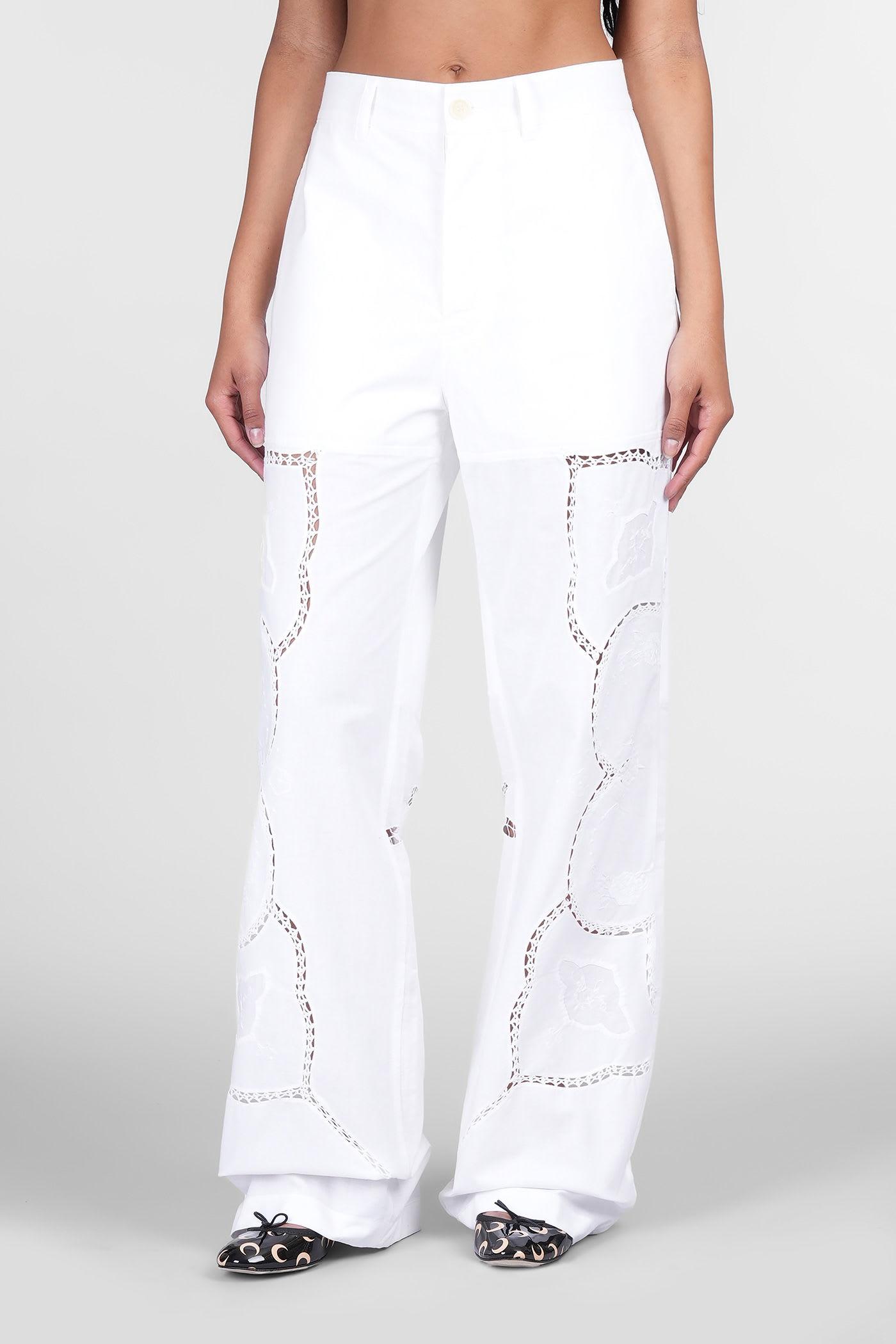marine serre pants in white cotton