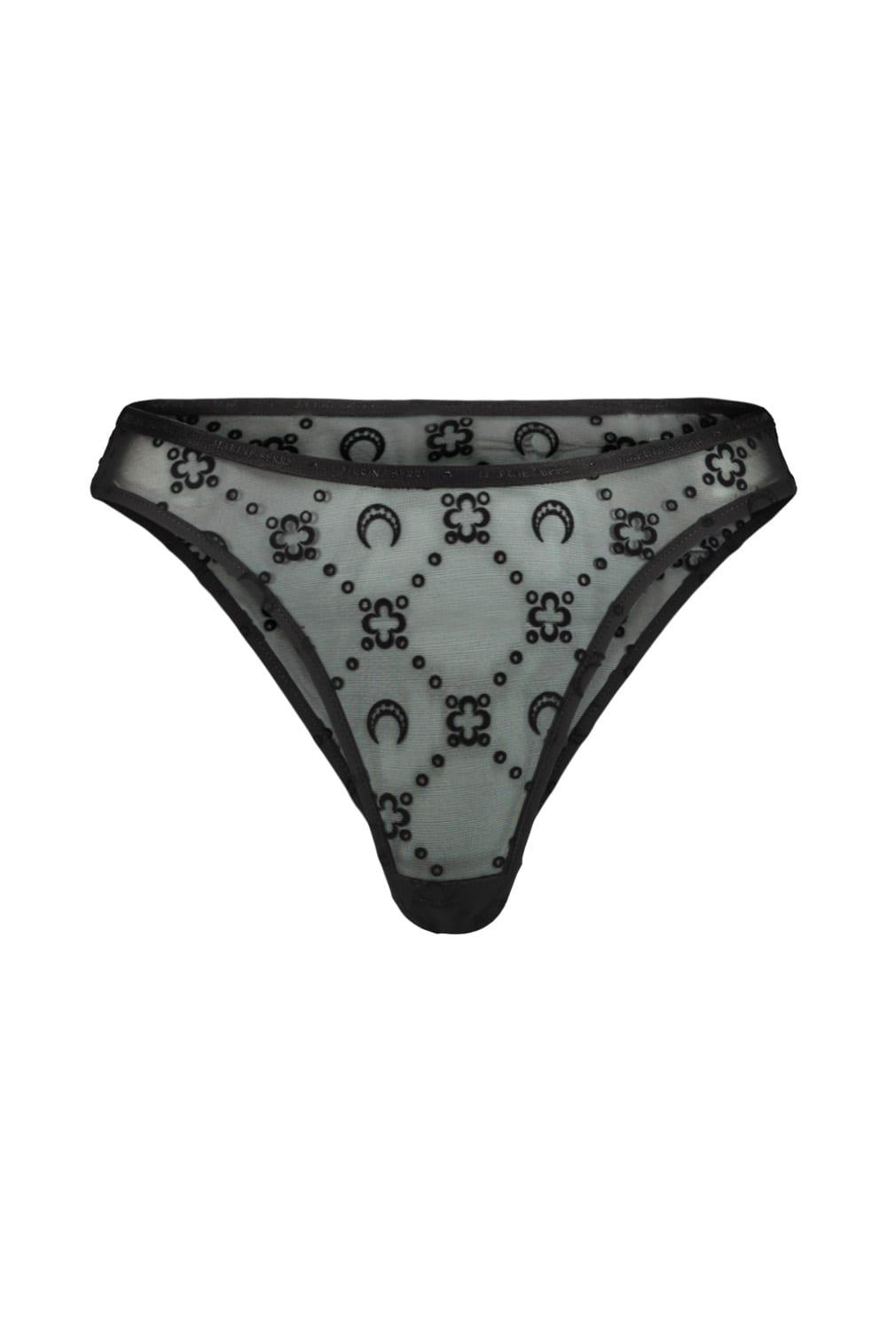 marine serre recycled mesh flock panties
