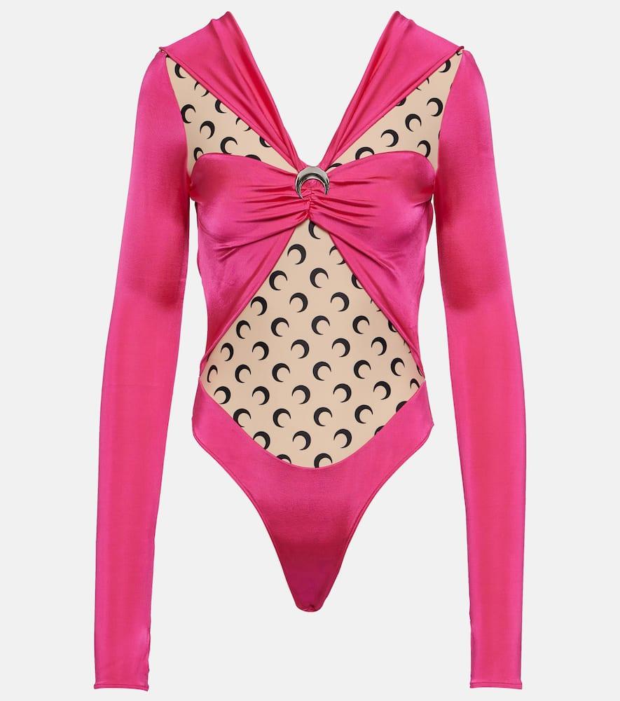 marine serre regenerated jersey bodysuit