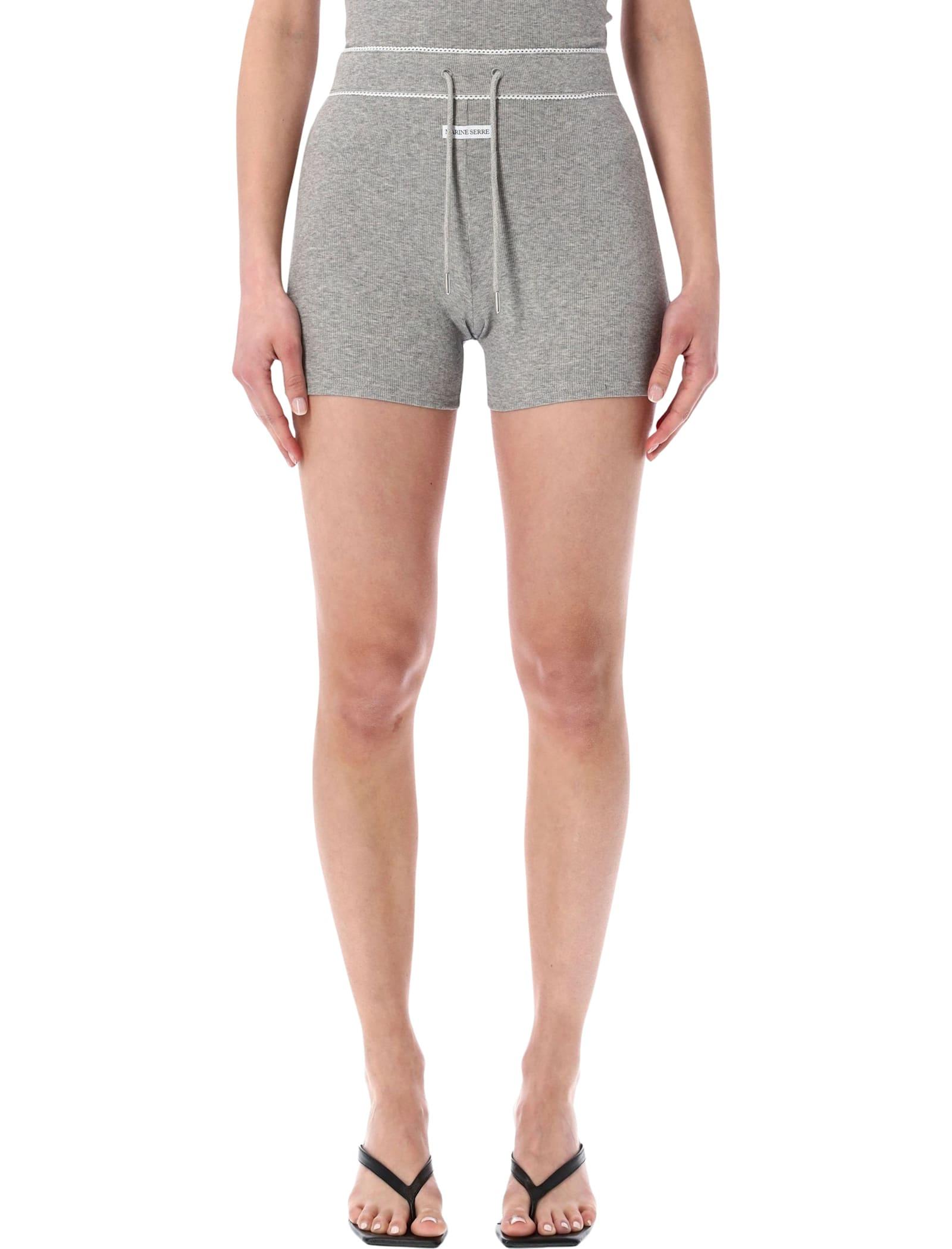 marine serre ribbed drawstring shorts