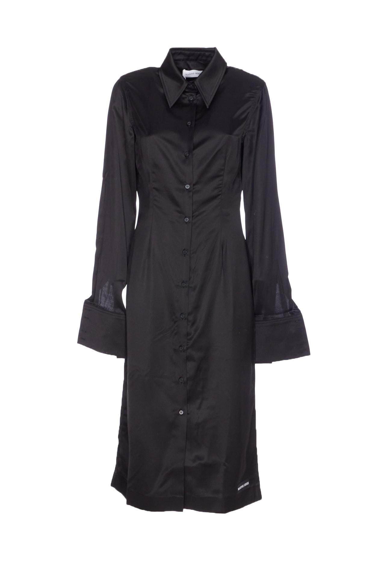 marine serre satin wrapped long dress