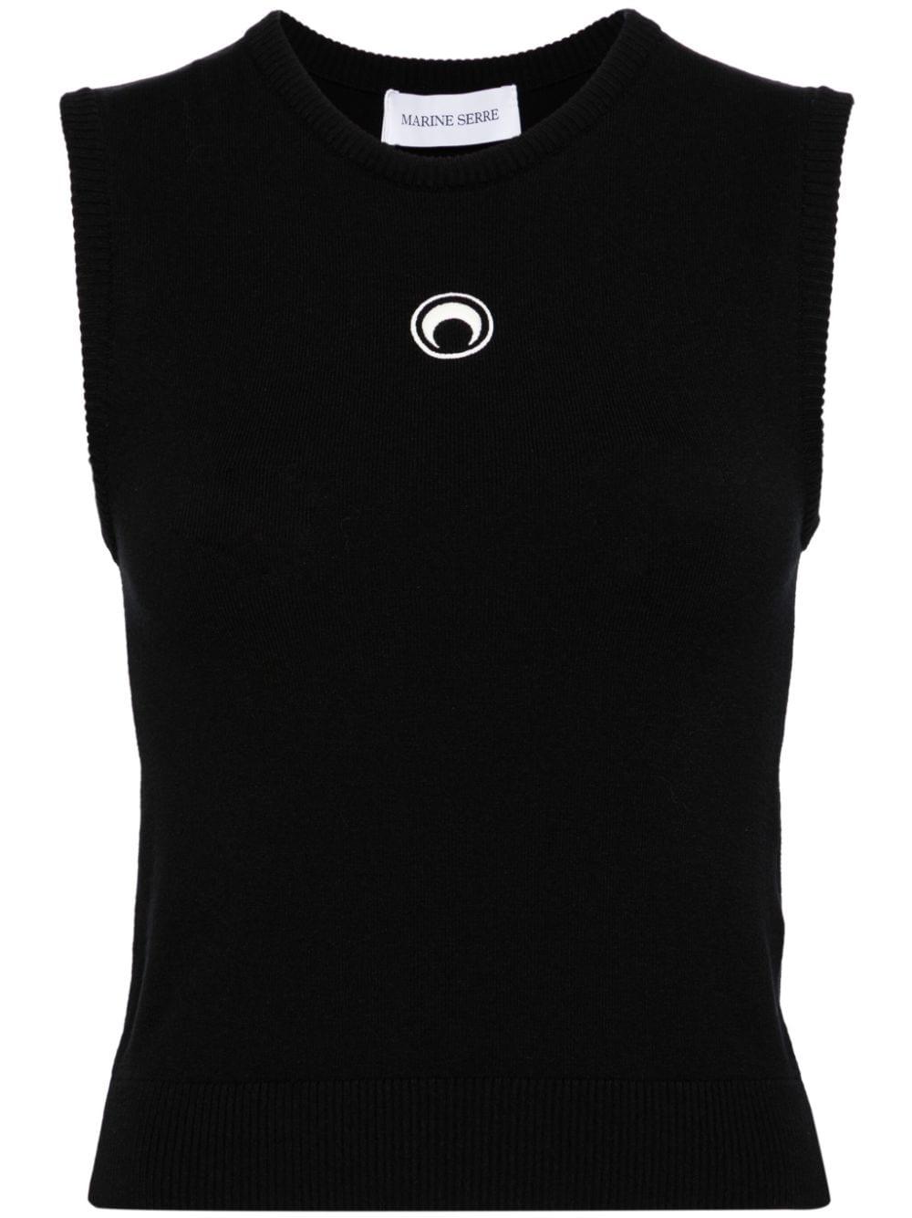marine serre sweaters black viscose elastane - women
