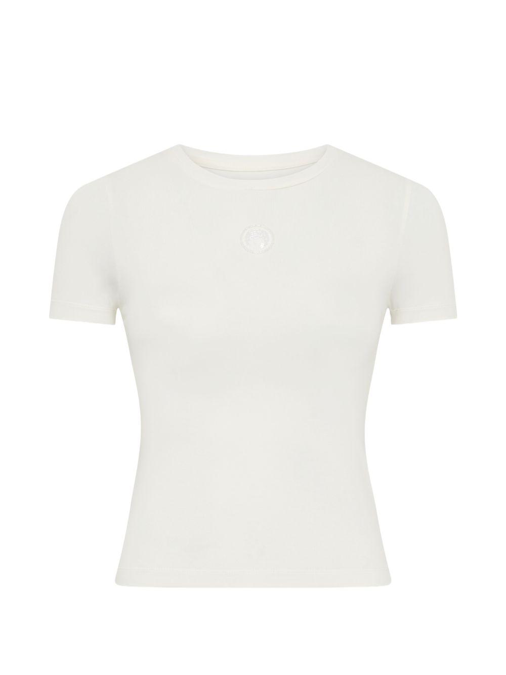 marine serre t-shirts and polos white cotton elastane - women