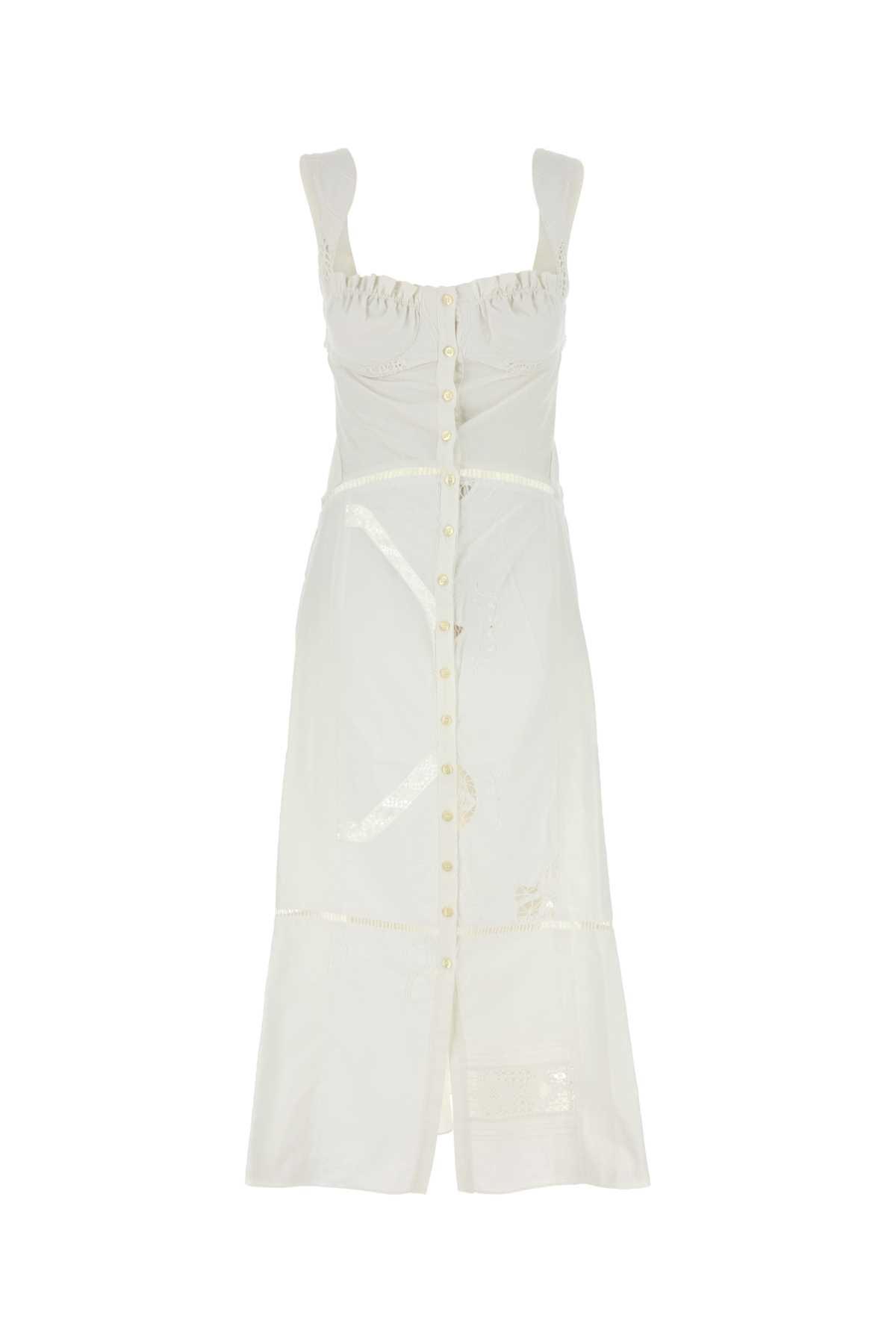marine serre white cotton dress