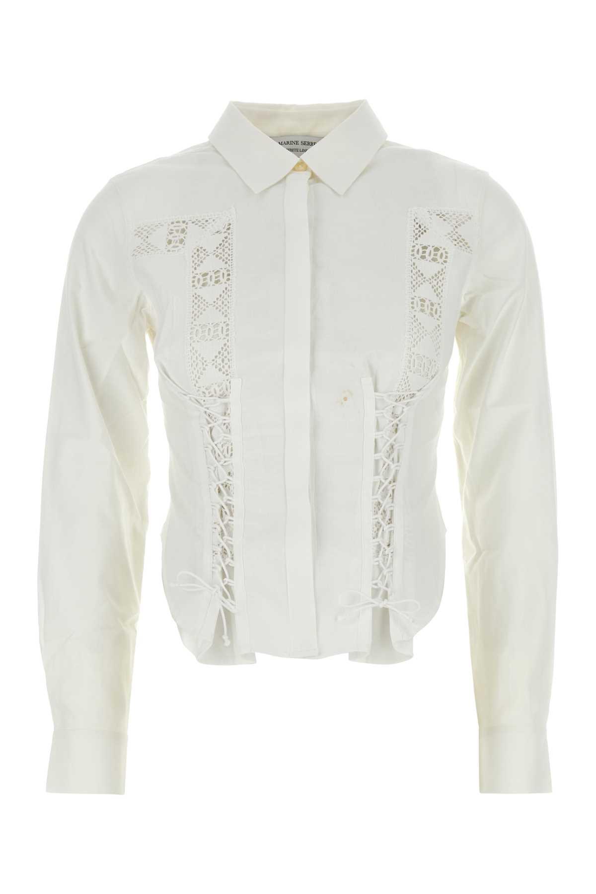 marine serre white cotton shirt