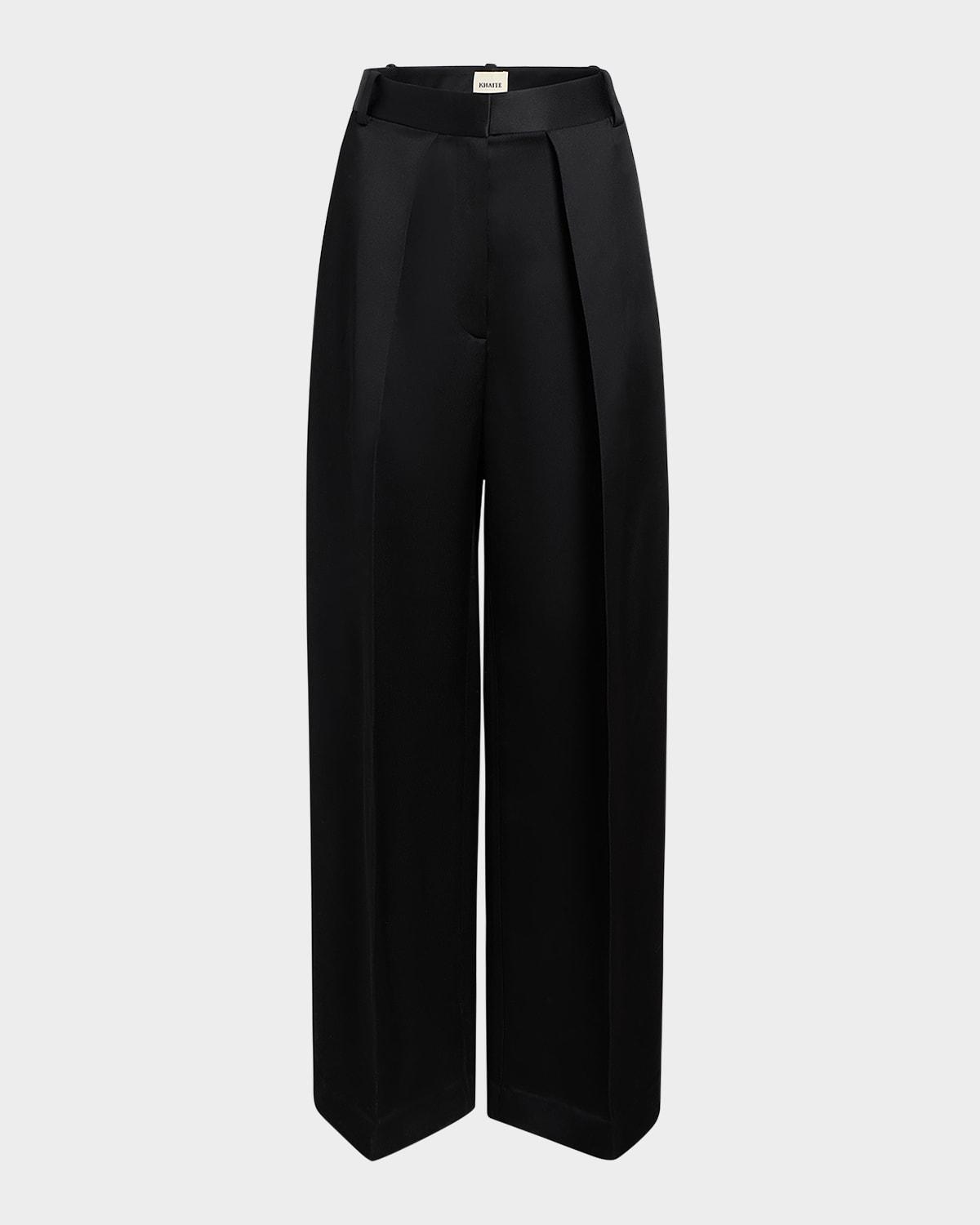 marinta pintuck wide leg pants